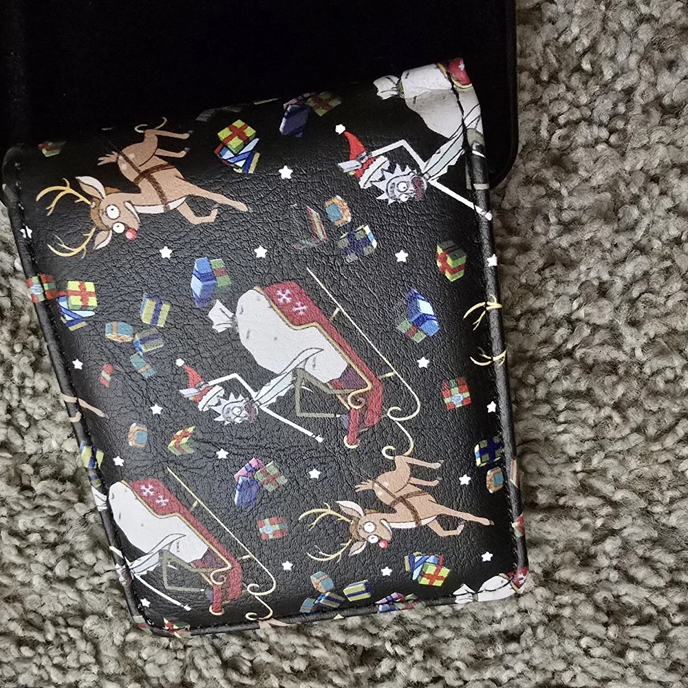 Buckle-Down Black Money Clip with Festive Design